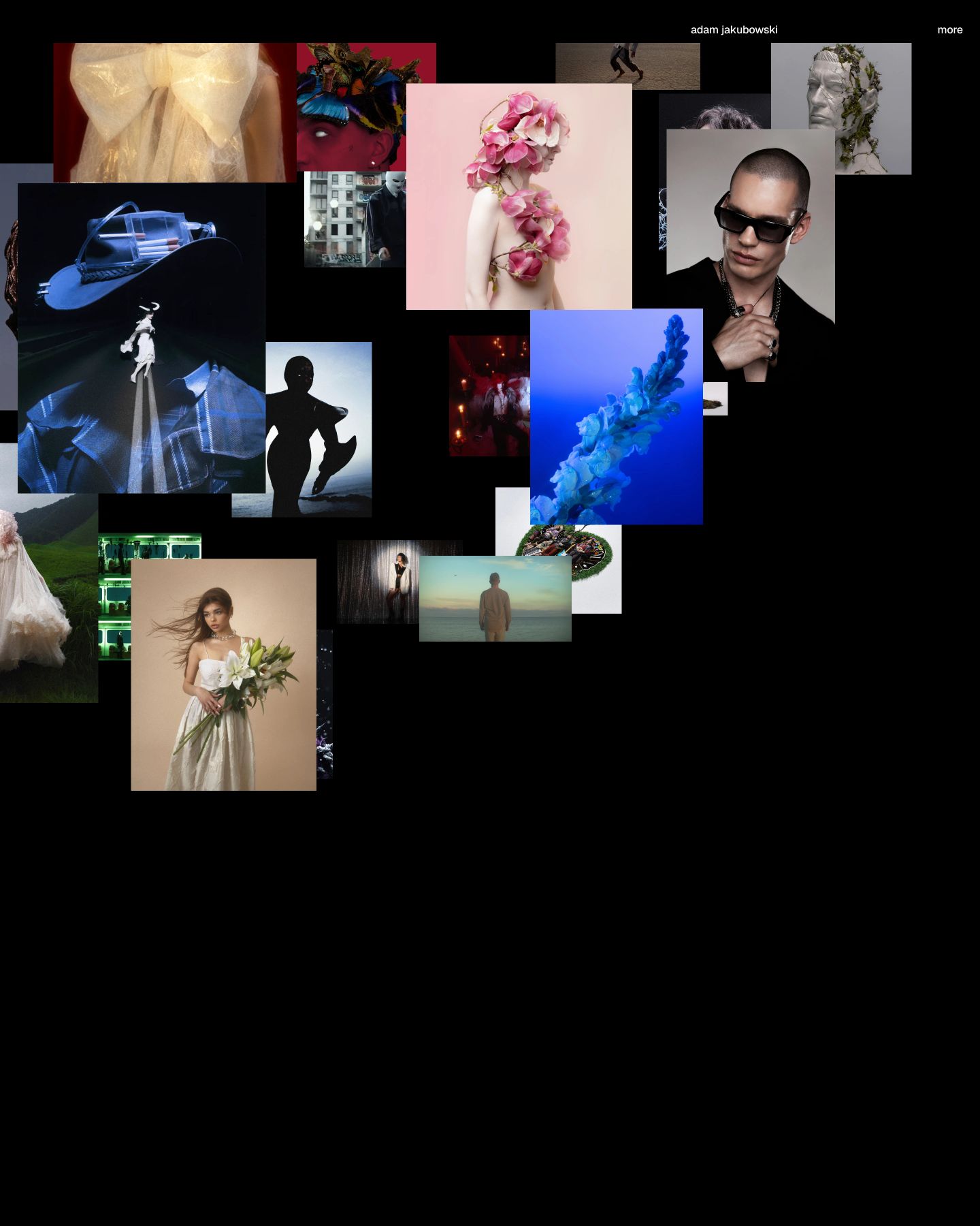 An avant-garde photographic collage drifting diagonally across an expansive pitch-black void.