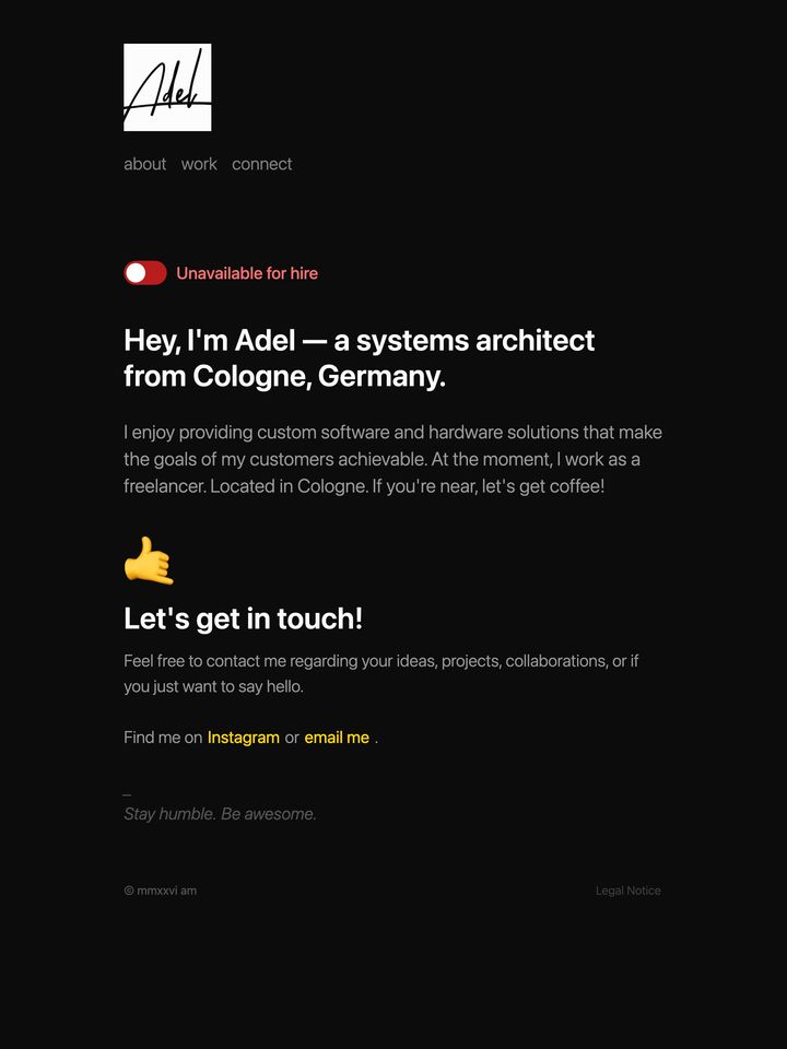 Adel Miljkovic homepage