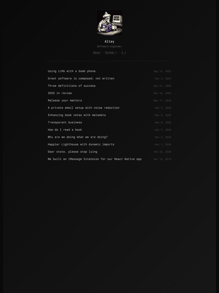 altay.wtf homepage