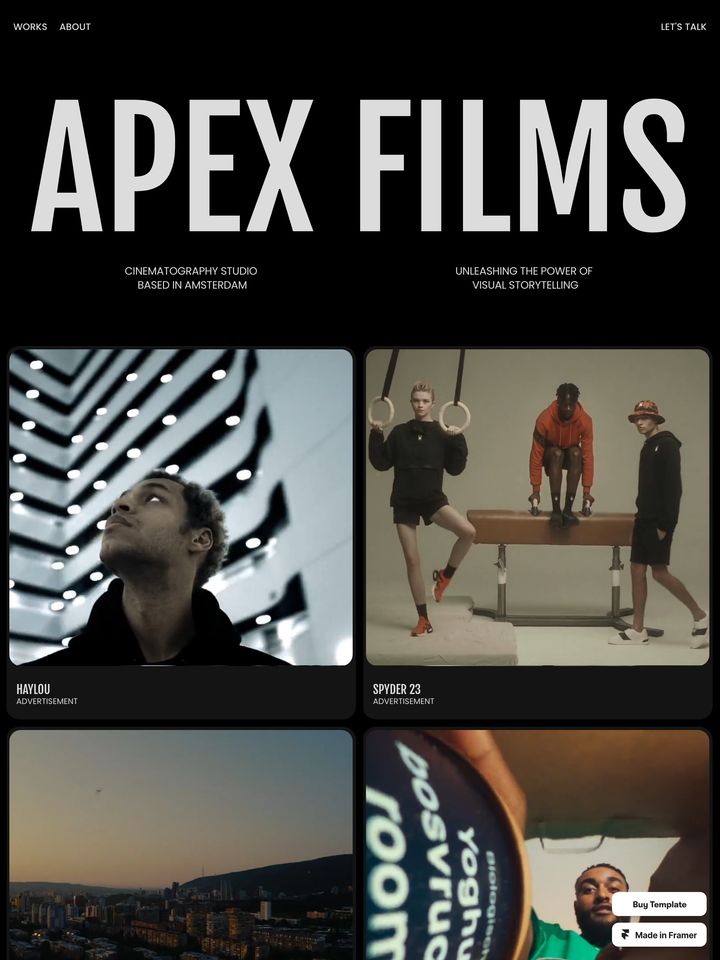 APEX FILMS homepage