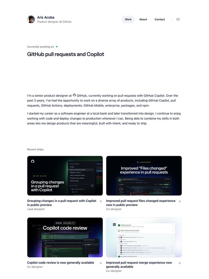 Aris Acoba homepage