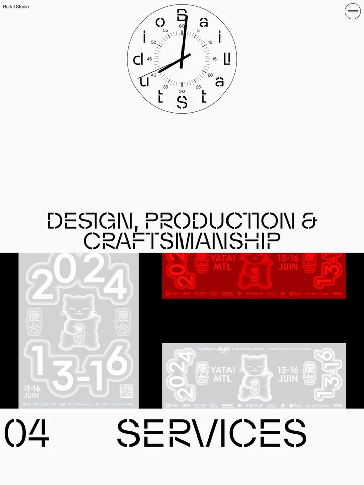 Baillat Studio homepage