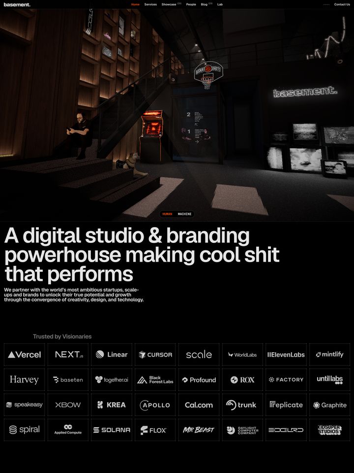 Basement Studio homepage