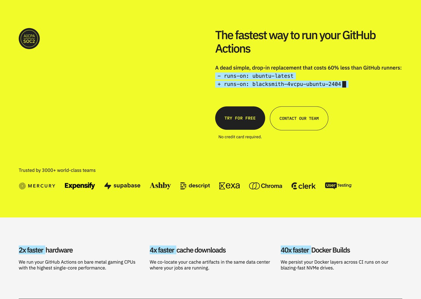 High-voltage acid yellow canvas with stark technical typography and terminal-style diff code creates an intense developer-focused statement.
