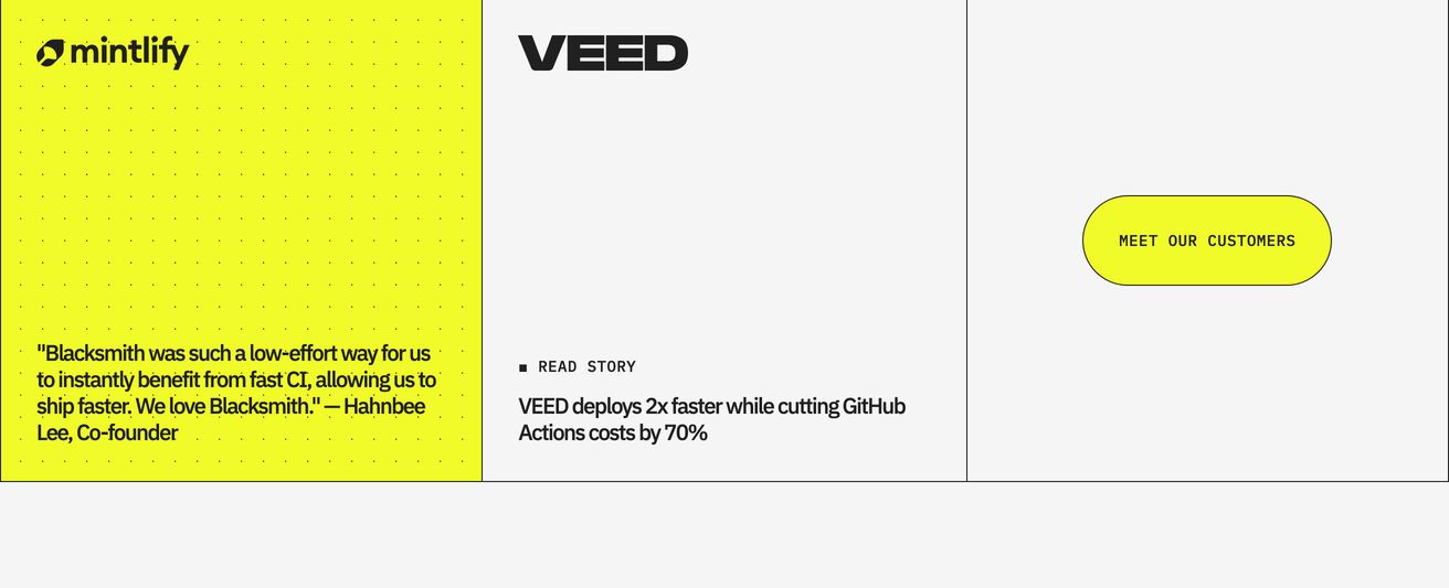 Electric yellow dot-matrix grid and raw modular cells create a high-contrast, technical developer-tool aesthetic.