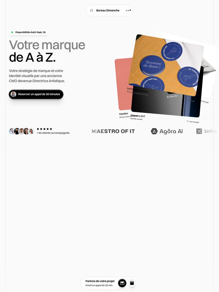 Bureau Dimanche homepage