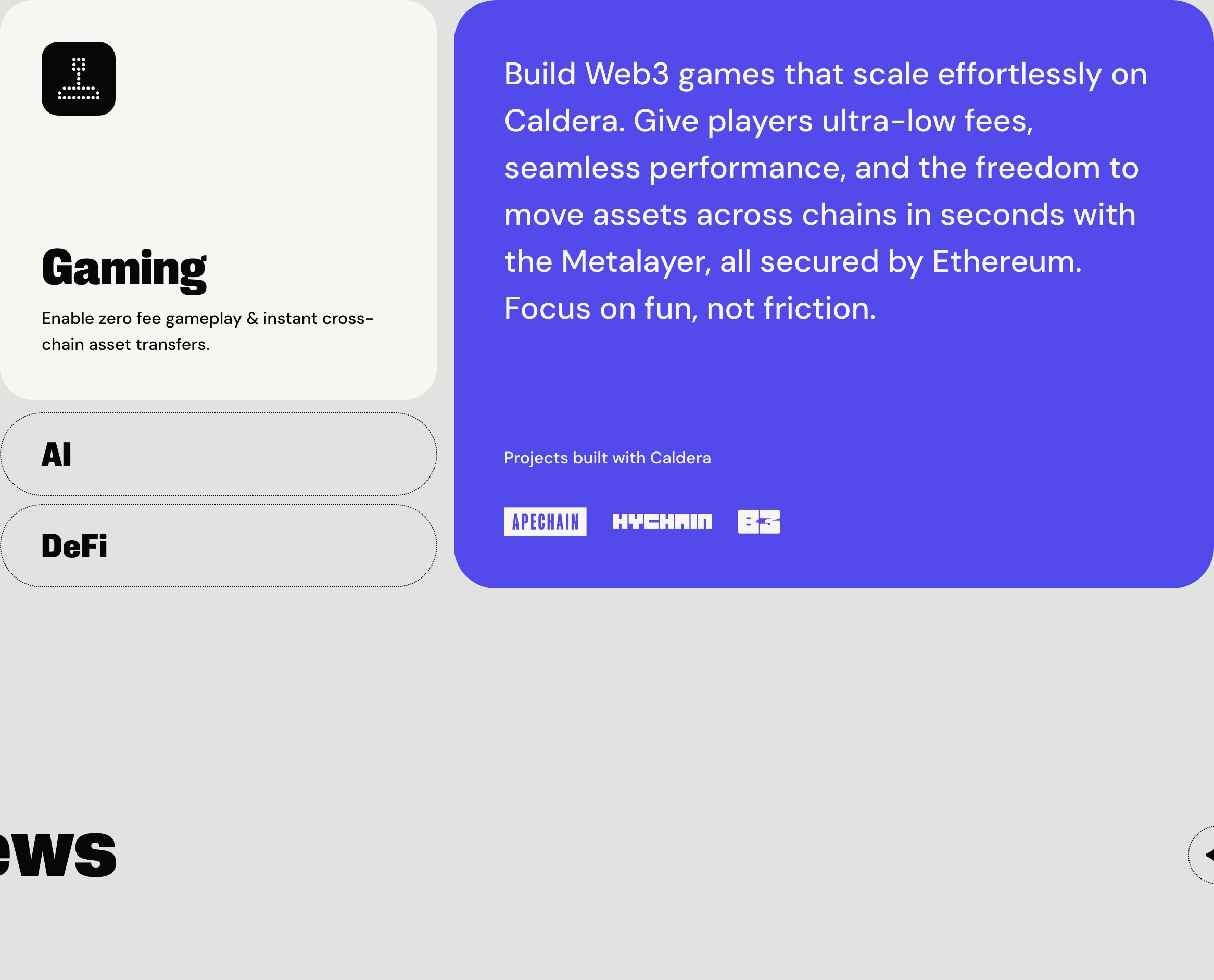 Modular interactive tabbed cards pairing pill-shaped category selectors with a vibrant cobalt blue content panel.