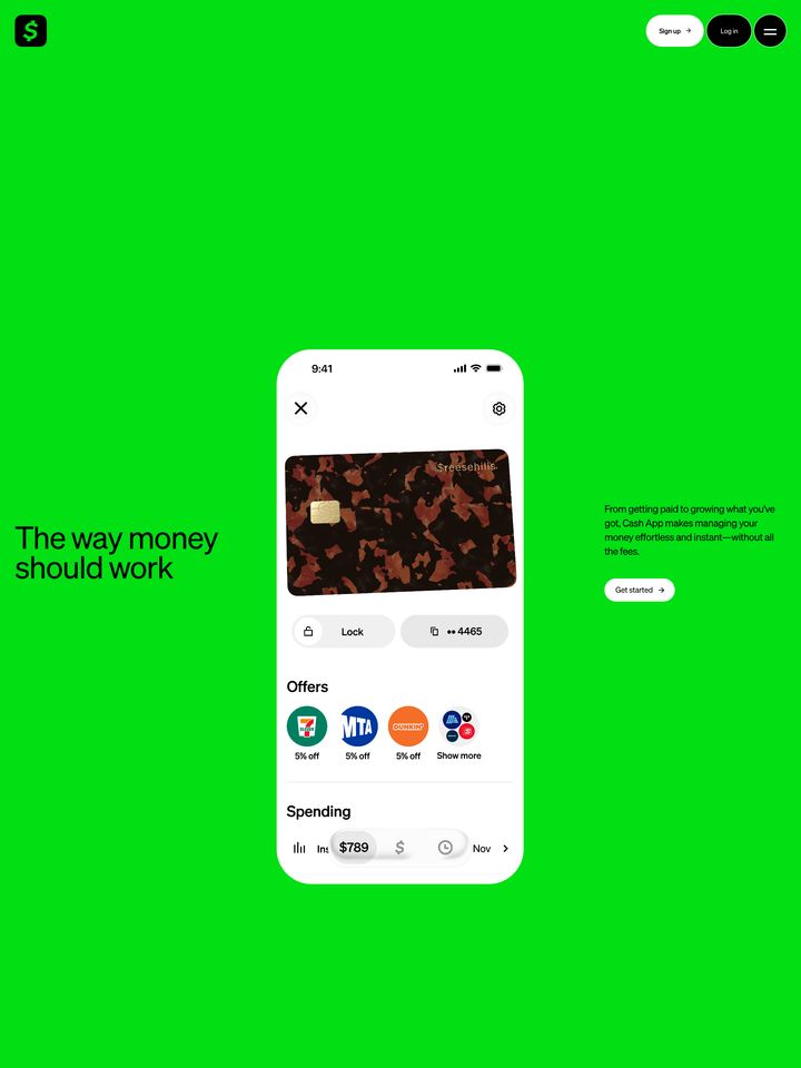 Send, Receive, Invest, & Manage Your Money with Cash App homepage