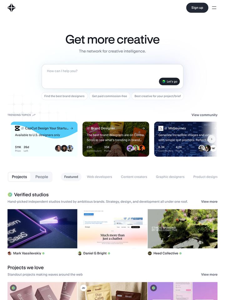 Contra homepage