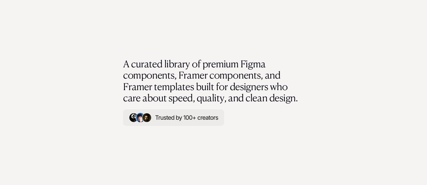 Quiet, refined statement section with an elegant serif headline and a subtle social proof badge on a warm neutral canvas.