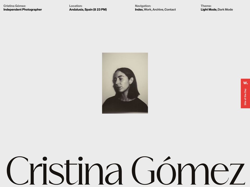Cristina Gómez homepage