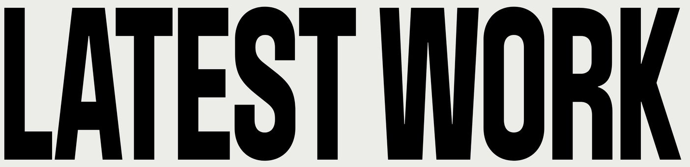 A massive, ultra-condensed typographic section header commanding visual impact with stark brutalist restraint.