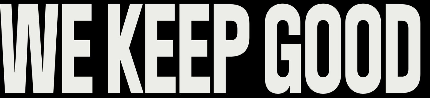 Monolithic, high-contrast condensed typography spans the full width on black with stark graphic impact.