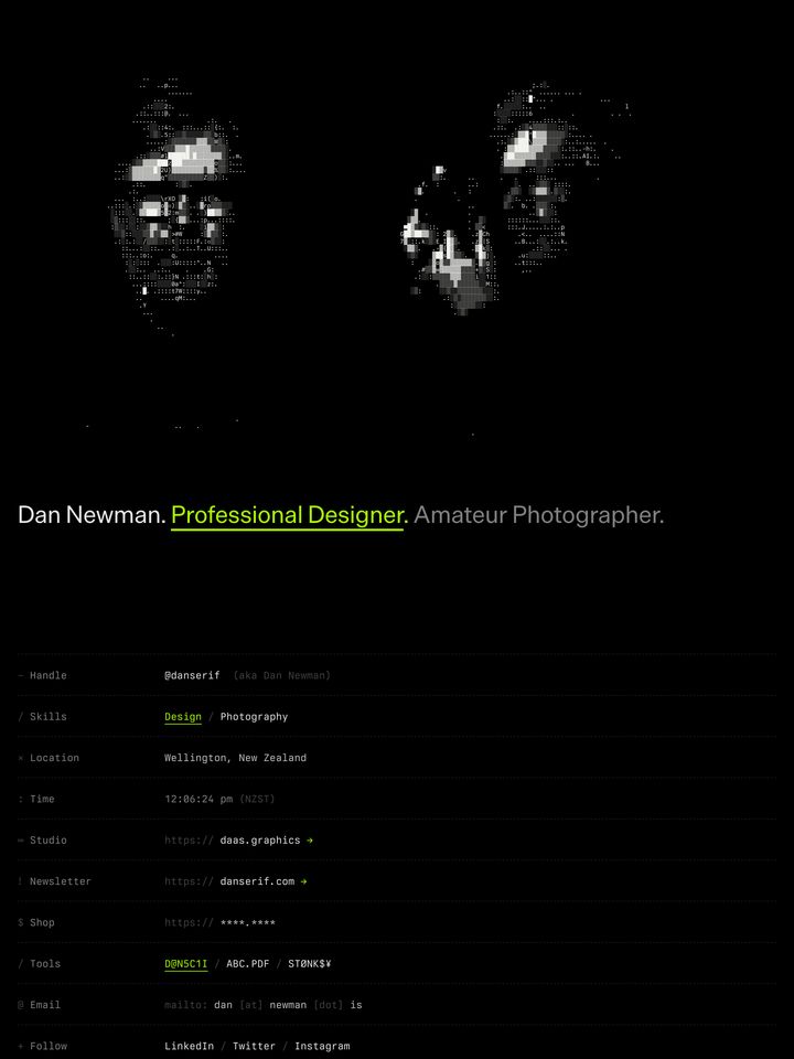 Dan Newman homepage