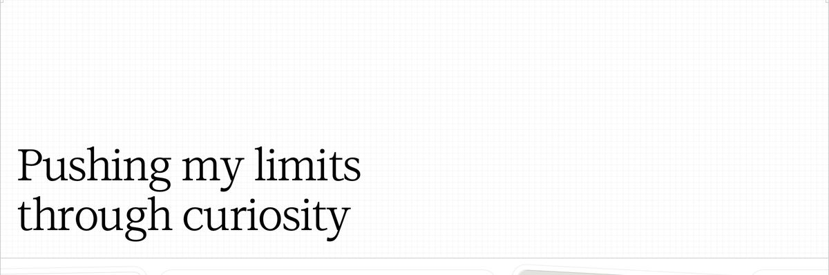 Quiet, airy editorial heading set in an elegant serif against a subtle drafting grid background.