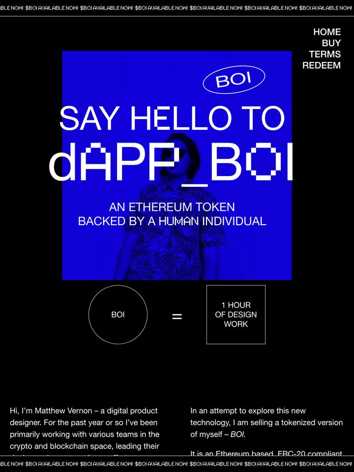 DAPP BOI homepage