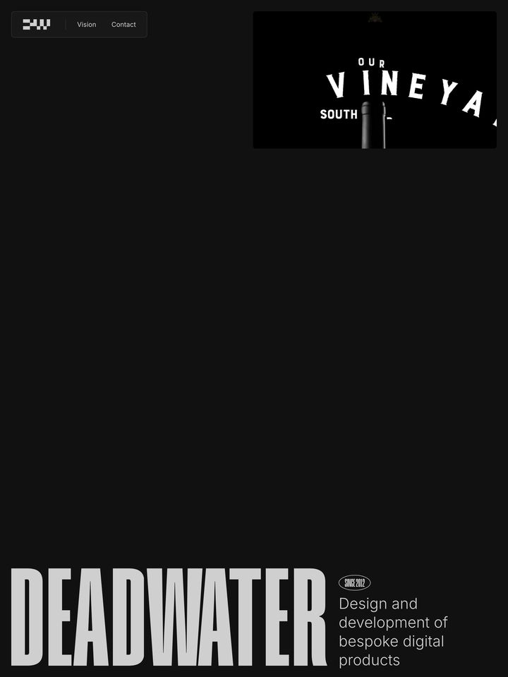 Deadwater homepage