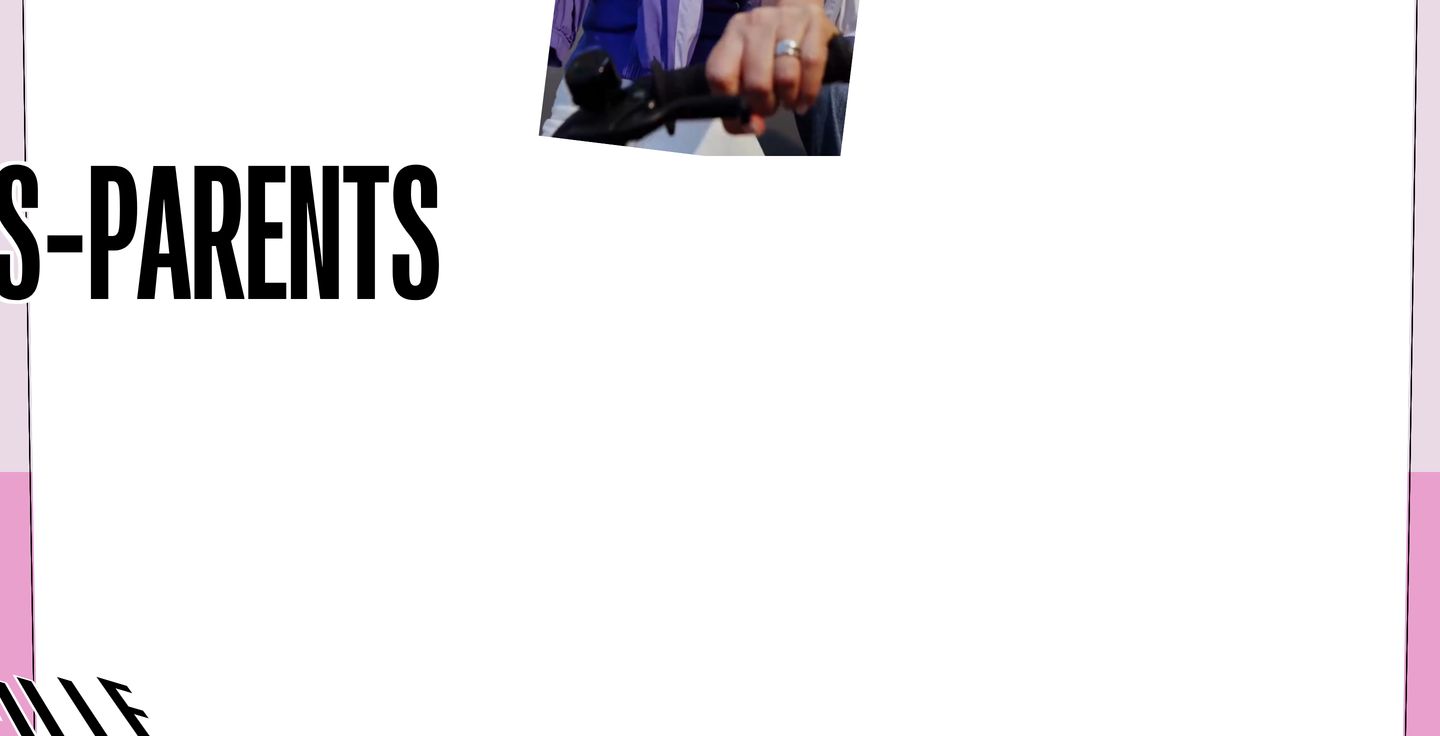 Minimalist editorial fragment with bold condensed typography and tilted photography peeking into generous whitespace.
