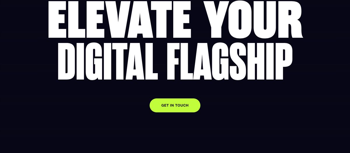 Stark, high-impact dark CTA dominated by oversized condensed woodblock typography and a neon pill button.