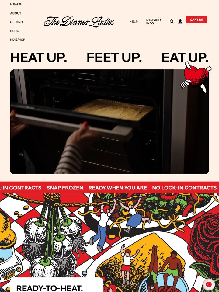 dinnerladies-com-au homepage