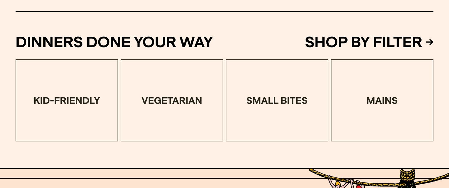 Clean warm-toned category navigation grid with bold uppercase typography enclosed in crisp rectangular wireframe tiles.