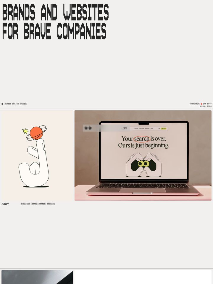 Duties homepage