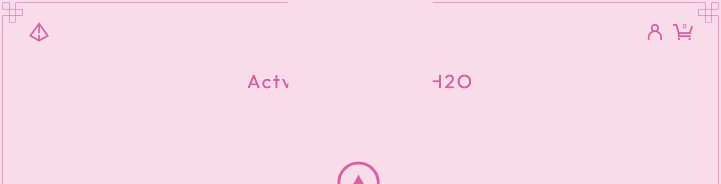 A soft pastel pink header with minimal line-art iconography and spaced geometric typography evokes a playful Y2K aesthetic.