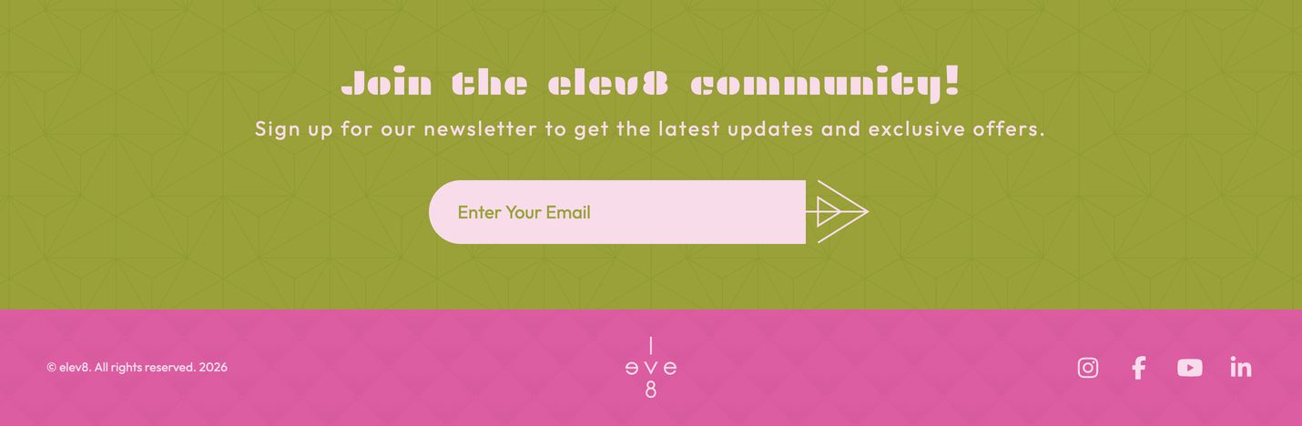 Playful retro newsletter callout set in an unconventional chartreuse and bubblegum pink palette with chunky display lettering.