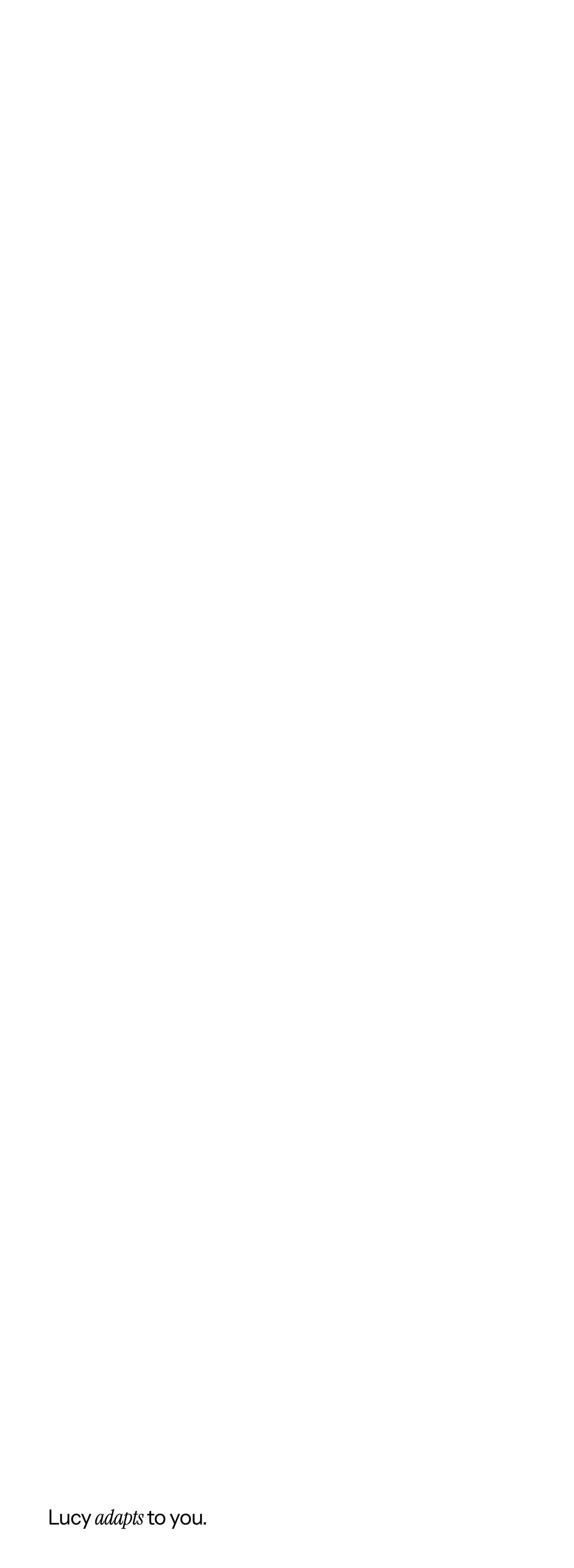 An intensely quiet, minimalist transition section anchored by a subtle mixed-type statement nestled at the very bottom.