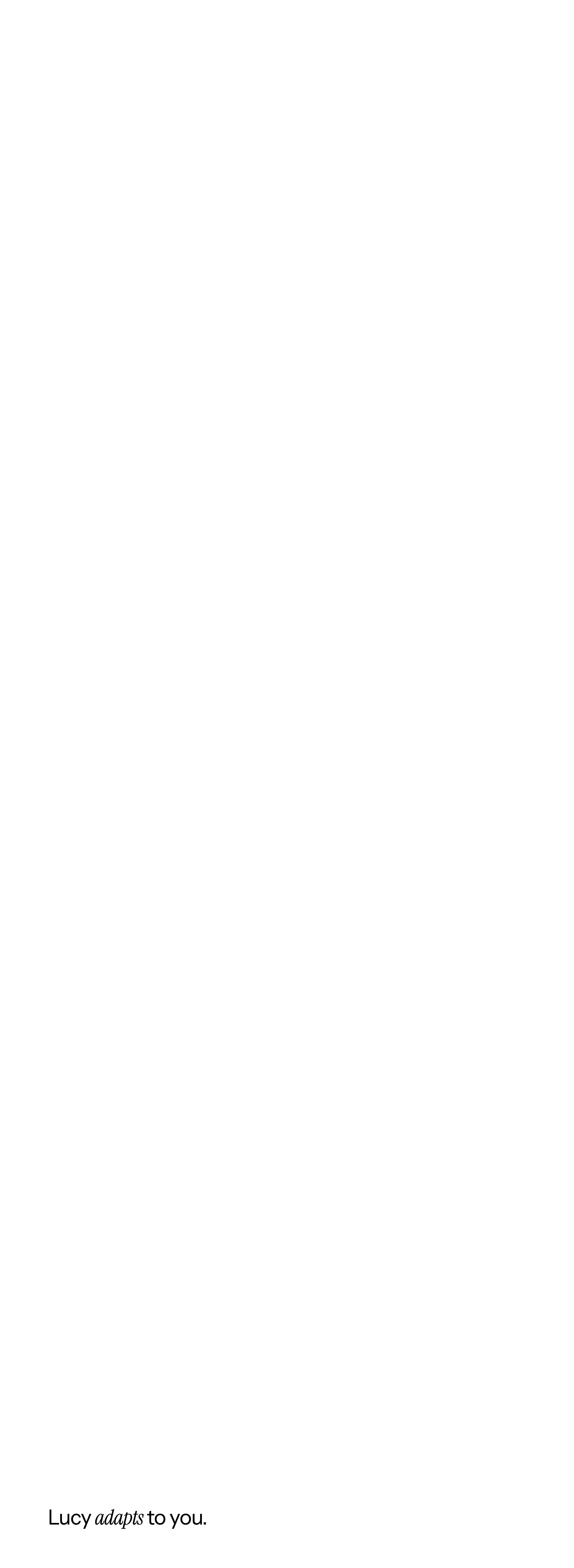 An intensely quiet, minimalist transition section anchored by a subtle mixed-type statement nestled at the very bottom.