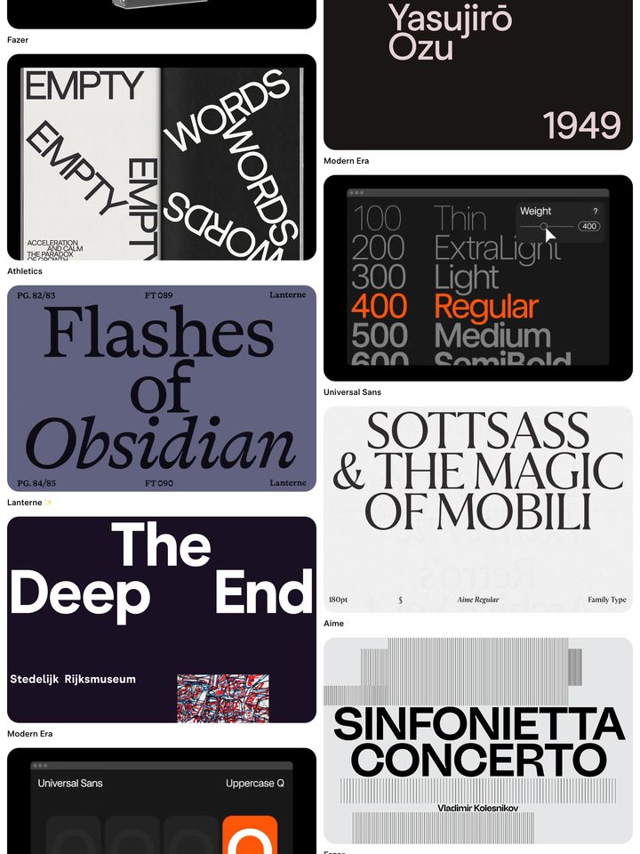 Family Type homepage