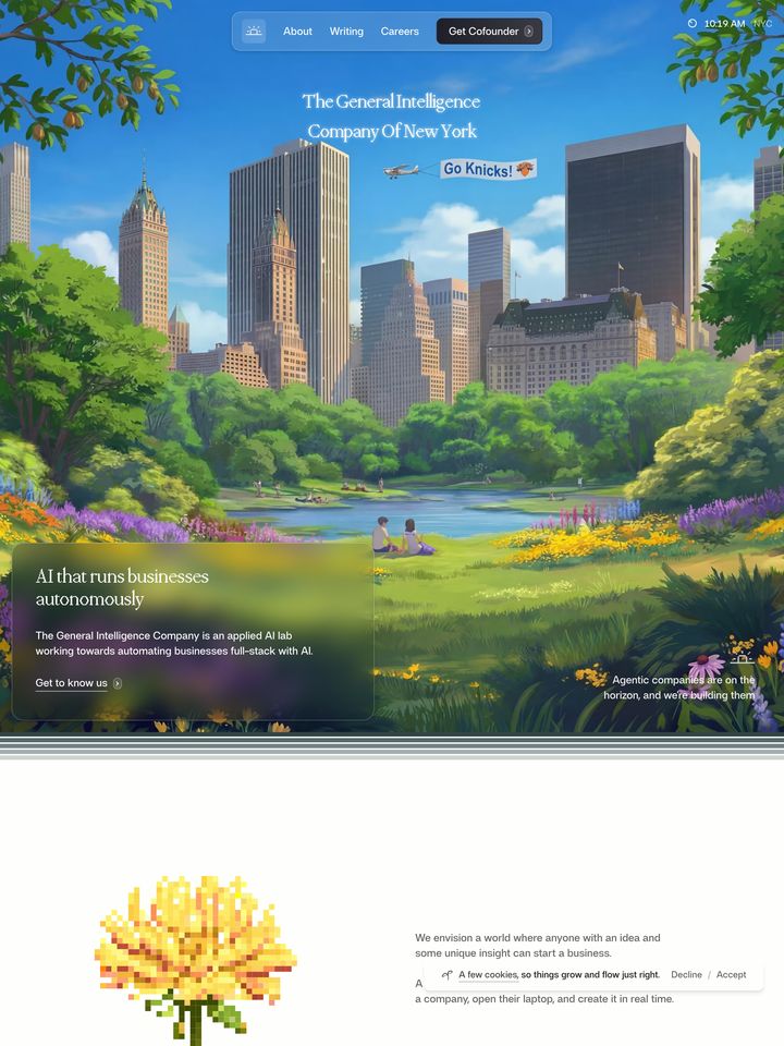 General Intelligence Company homepage