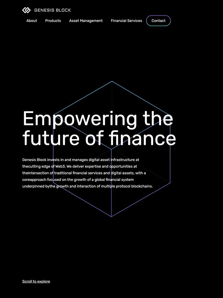 Genesis Block homepage