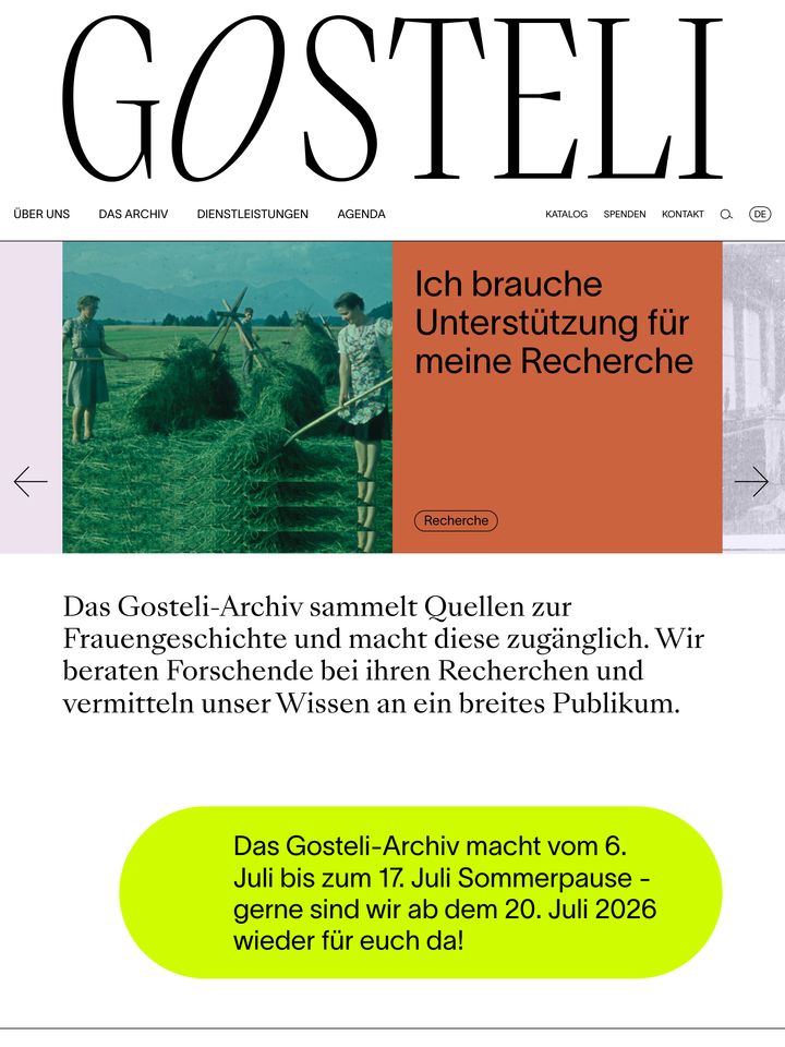 gosteli-archiv-ch homepage