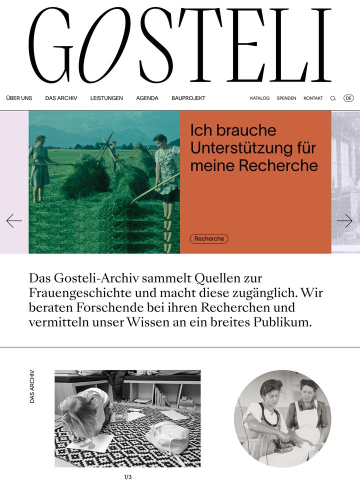 Gosteli-Archiv homepage