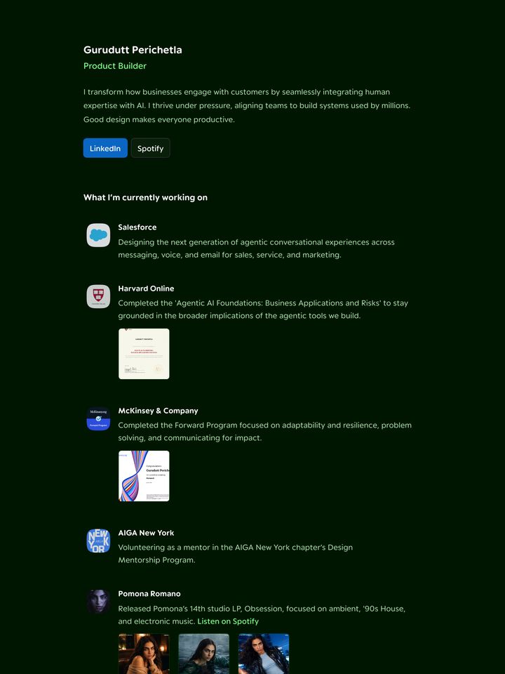 Gurudutt Perichetla homepage