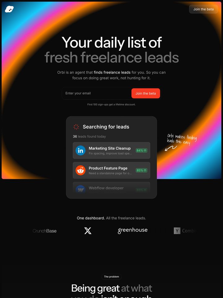 Orbi homepage