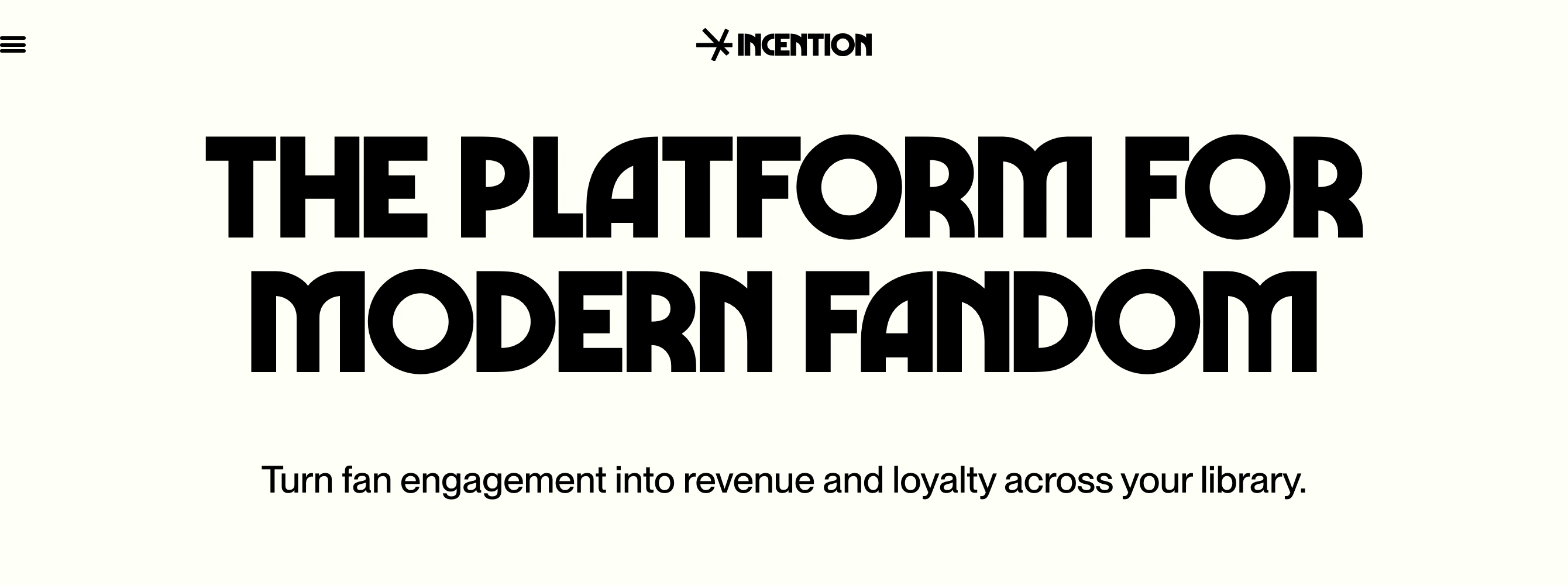 Massive, high-contrast blocky typography delivers an immediate and punchy statement across a warm, airy canvas.