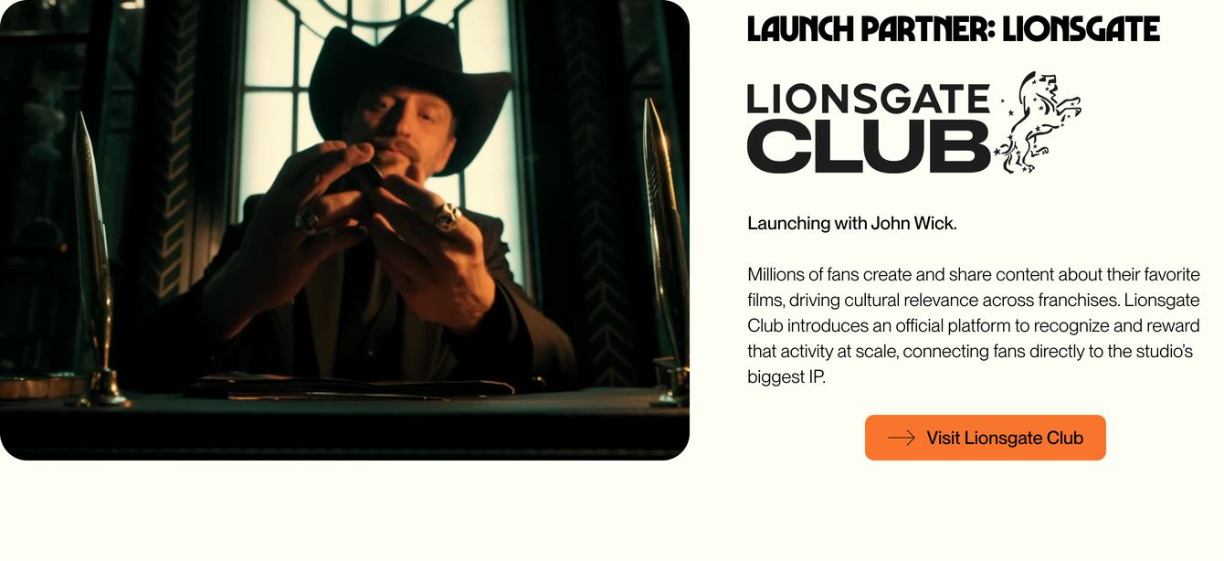 Crisp editorial case study spotlight pairing cinematic video footage with clean typographic branding and a bright orange call to action.