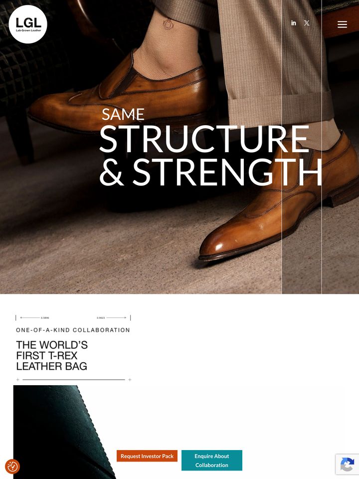 lab-grown-leather-com homepage