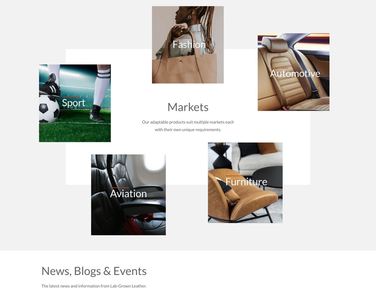 A clean radial photo layout of diverse industry applications orbiting a central title on warm off-white panels.