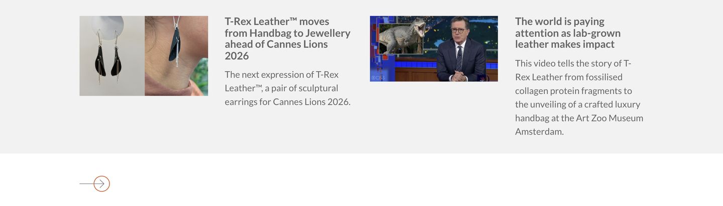 A subdued and quiet news feed presenting press coverage through paired thumbnails and grey editorial summaries across a light backdrop.