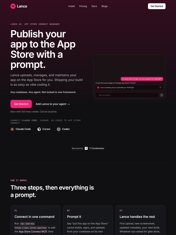 Lance homepage