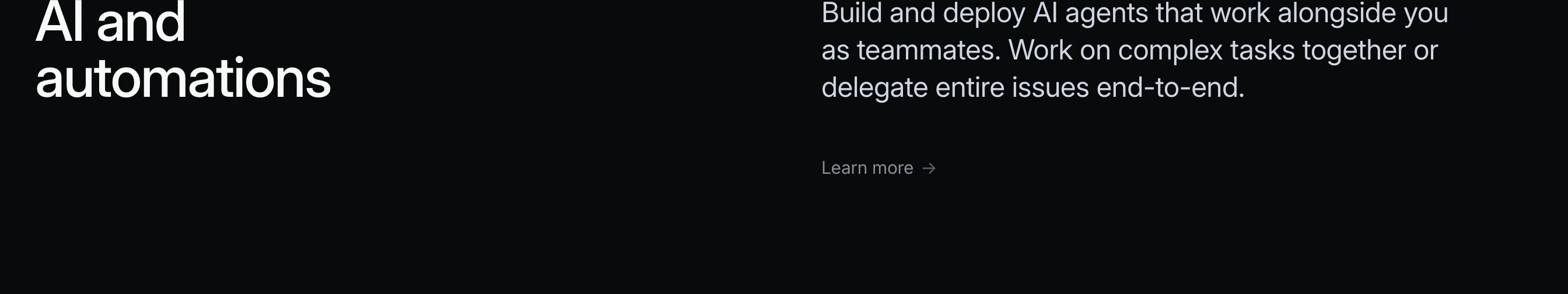 A stark, clinical split header pairing crisp typography on a pitch-black canvas with quiet precision.