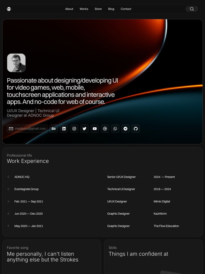 Madiyour homepage