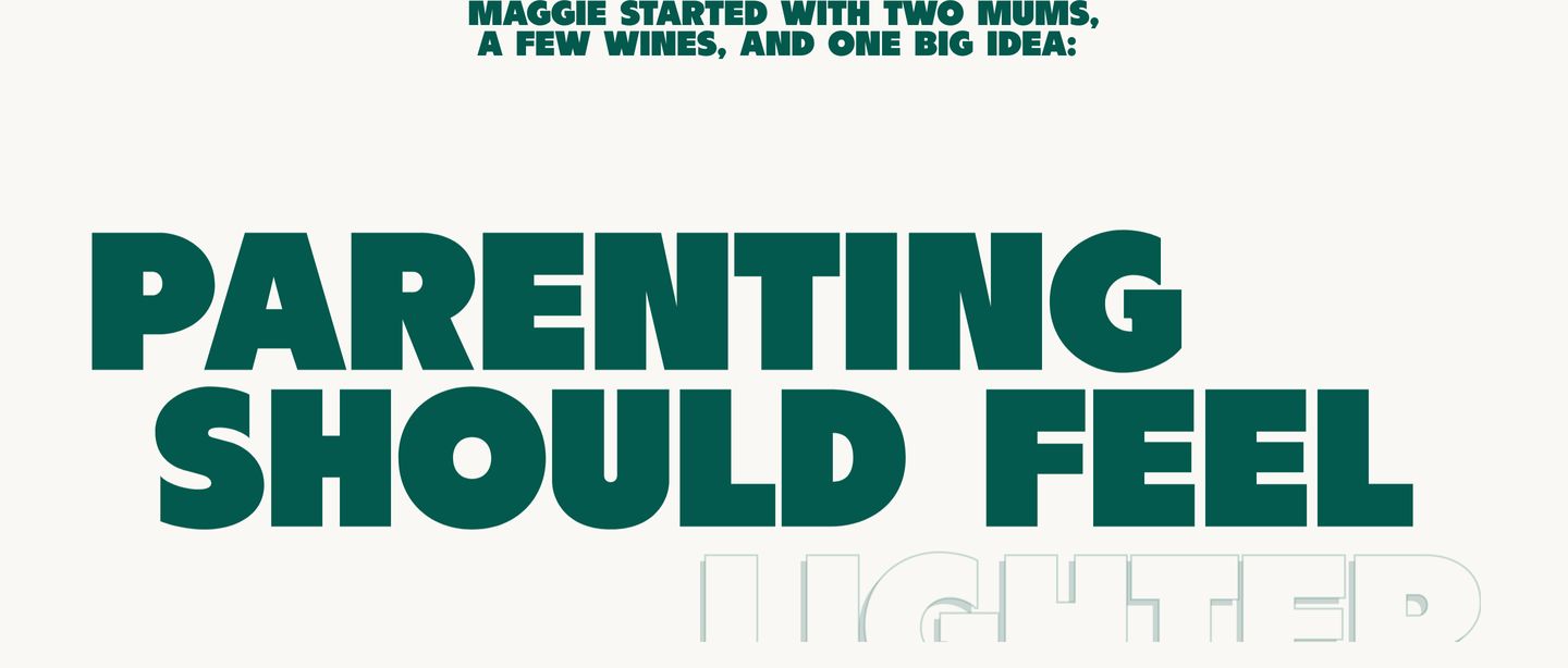 Massive chunky retro typography delivers an impactful brand statement with a playful outlined punchline.