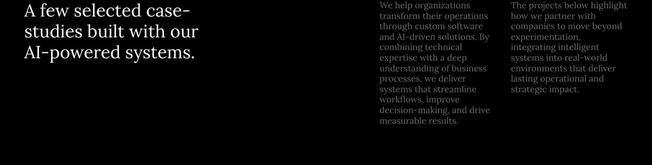 Sparse, quiet editorial intro with stark serif typography emerging from deep pitch-black space.