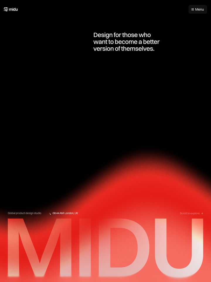 Midu Studio Website homepage
