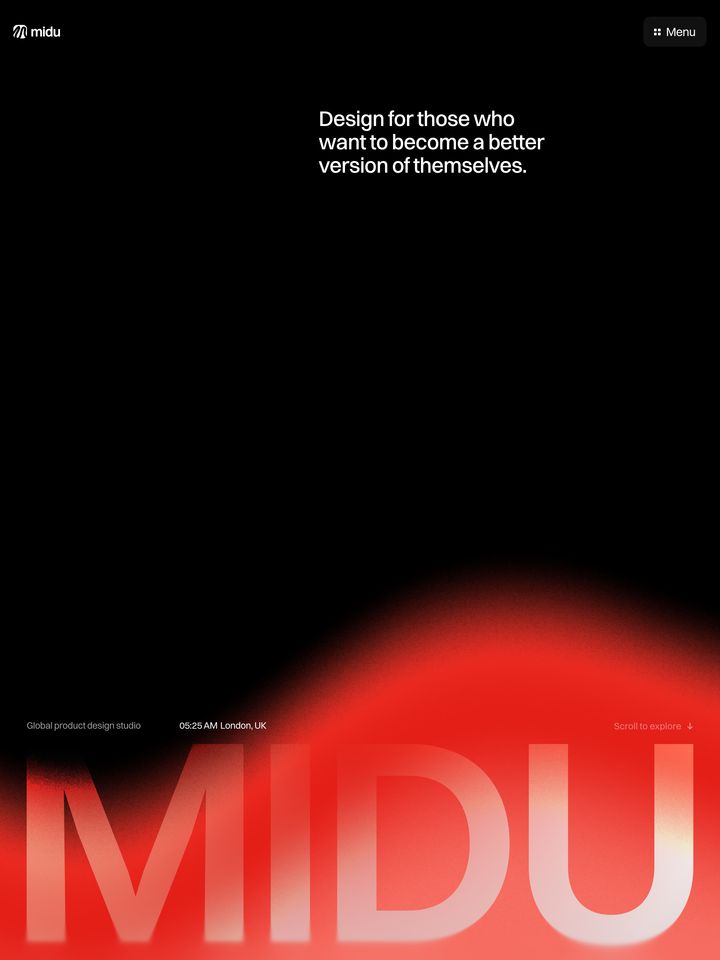 Midu Studio Website homepage