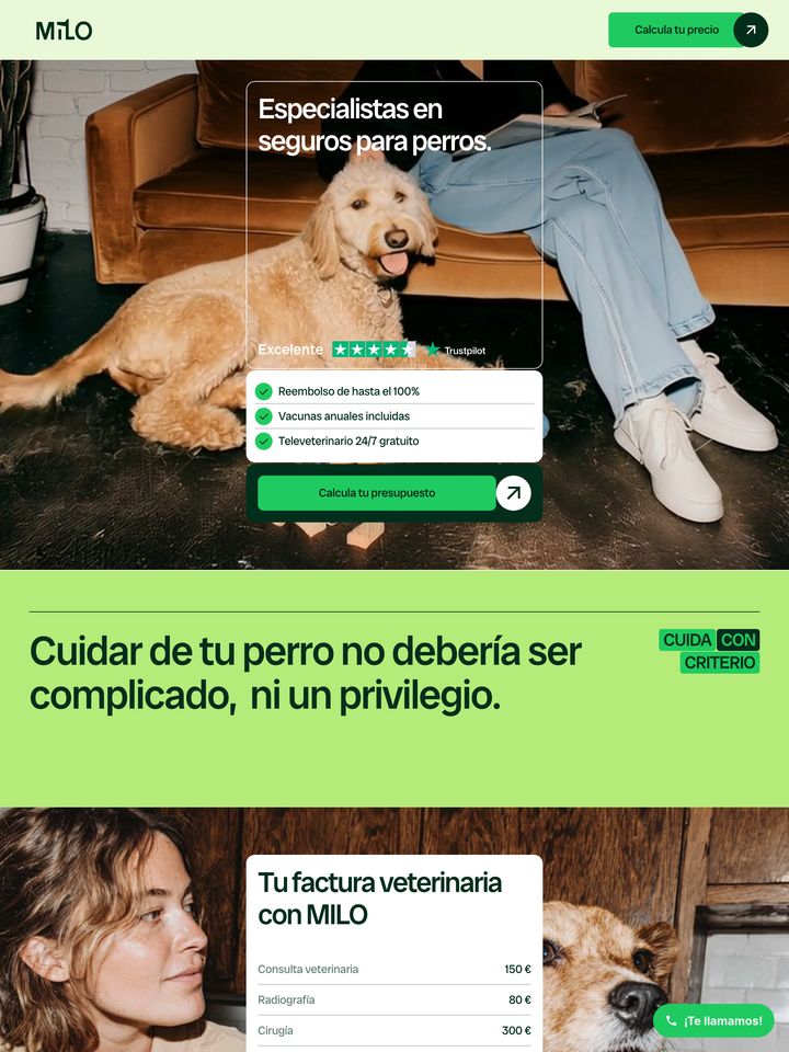 Milo homepage